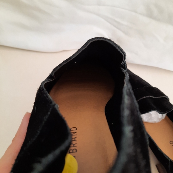 Lucky Brand Black Suede Loafer Shoes Block Heel Size 9M - Picture 8 of 15